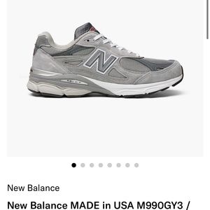 Mens New Balance 990V3 M990GY3 Made in USA Heritage Version Grey Size 9 US